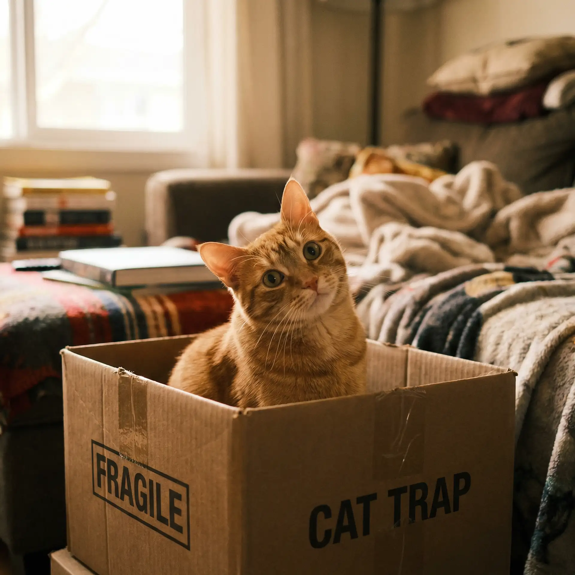 橘猫躲在纸箱里 - 午夜dj在线观看免费影视